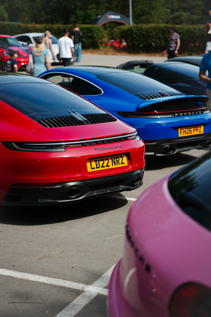Close up of Porsche rear ends