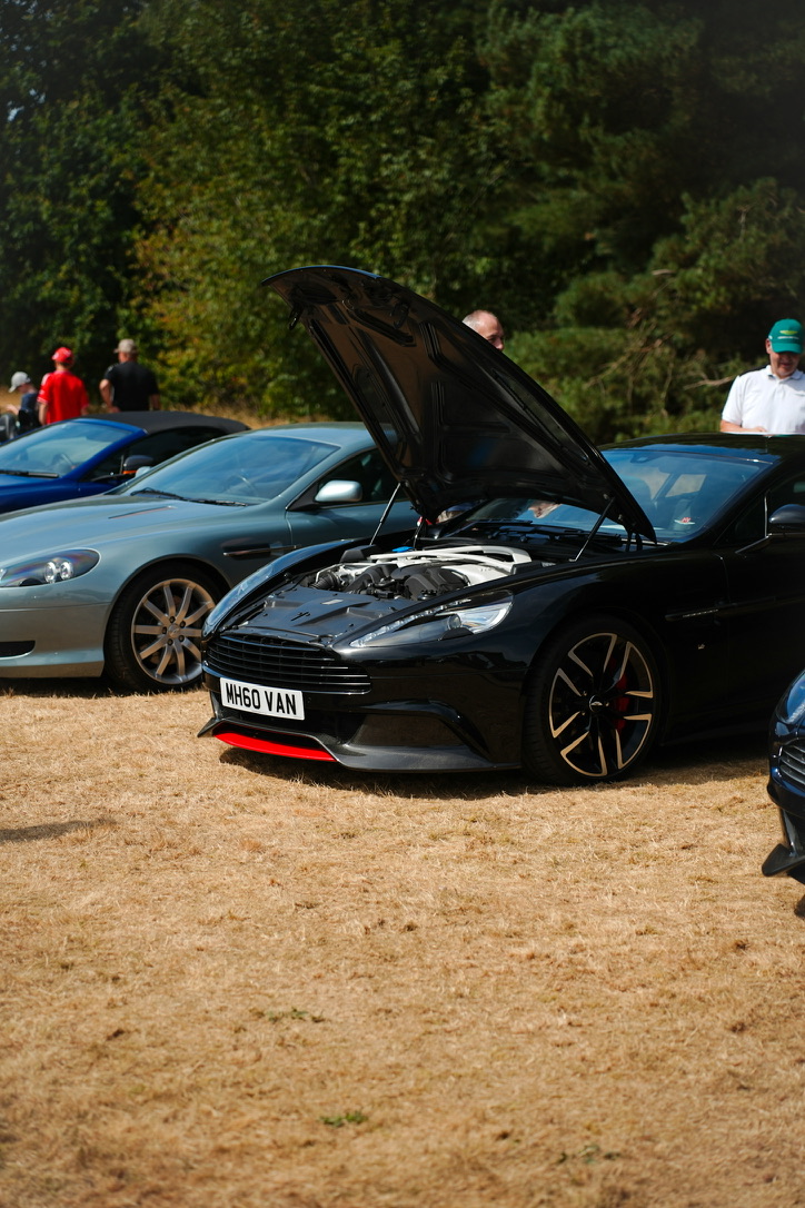 Aston Martin engine bay on display