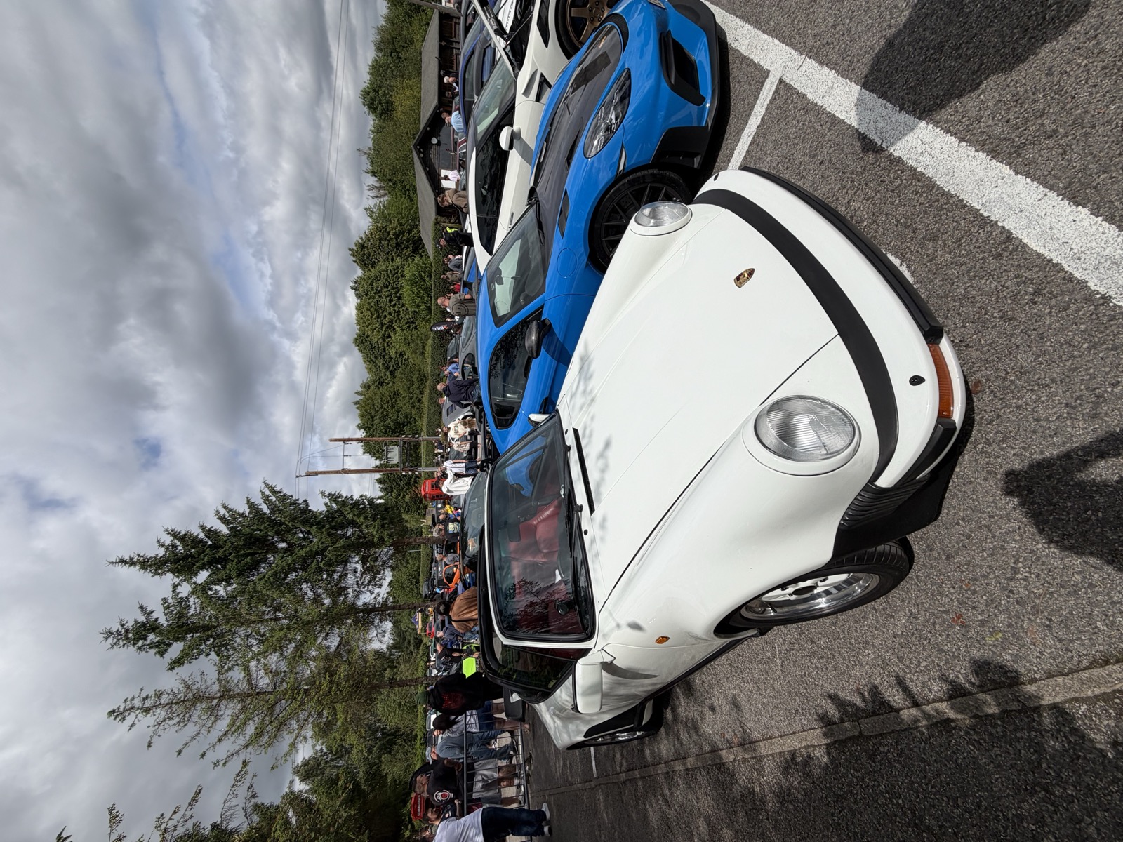 Close up of a classic Porsche 911